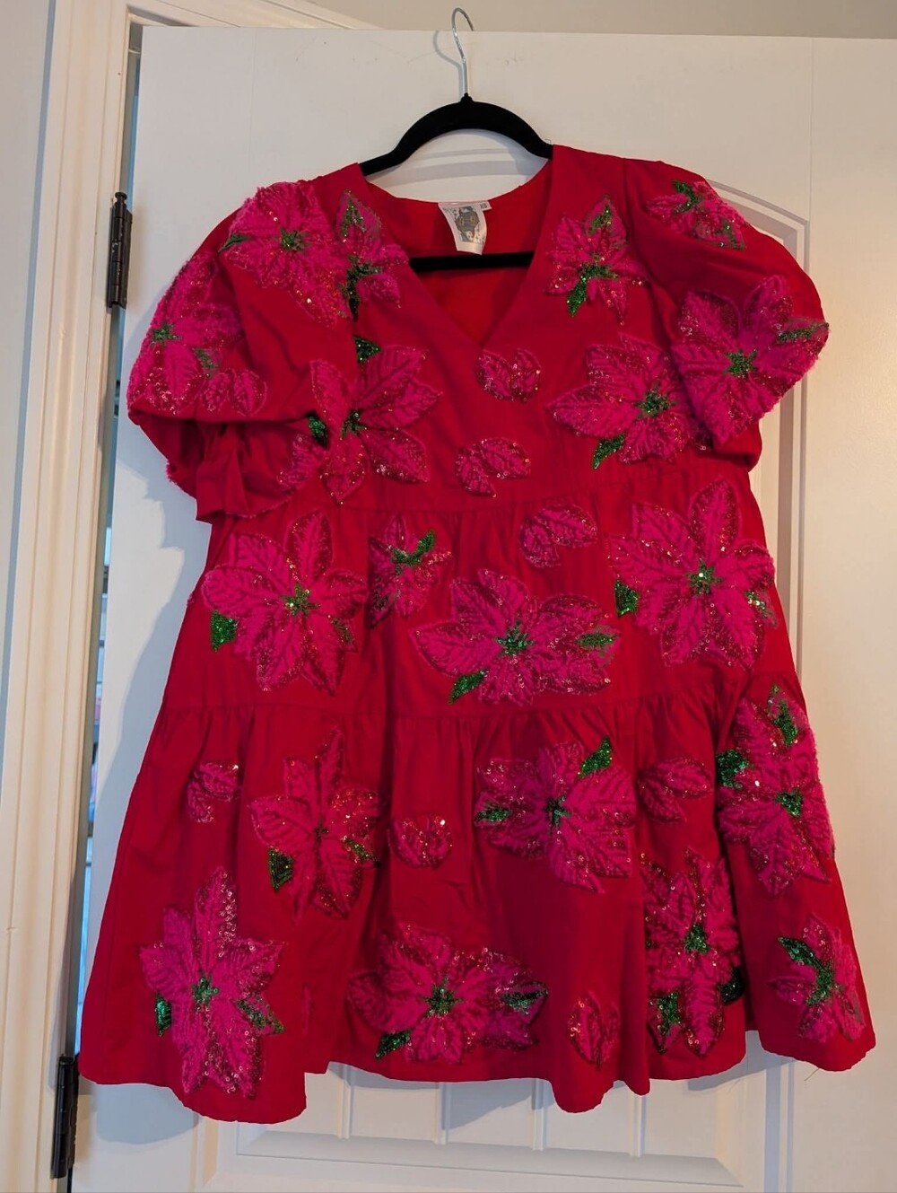 Queen Of Sparkles Poinsetta Dress